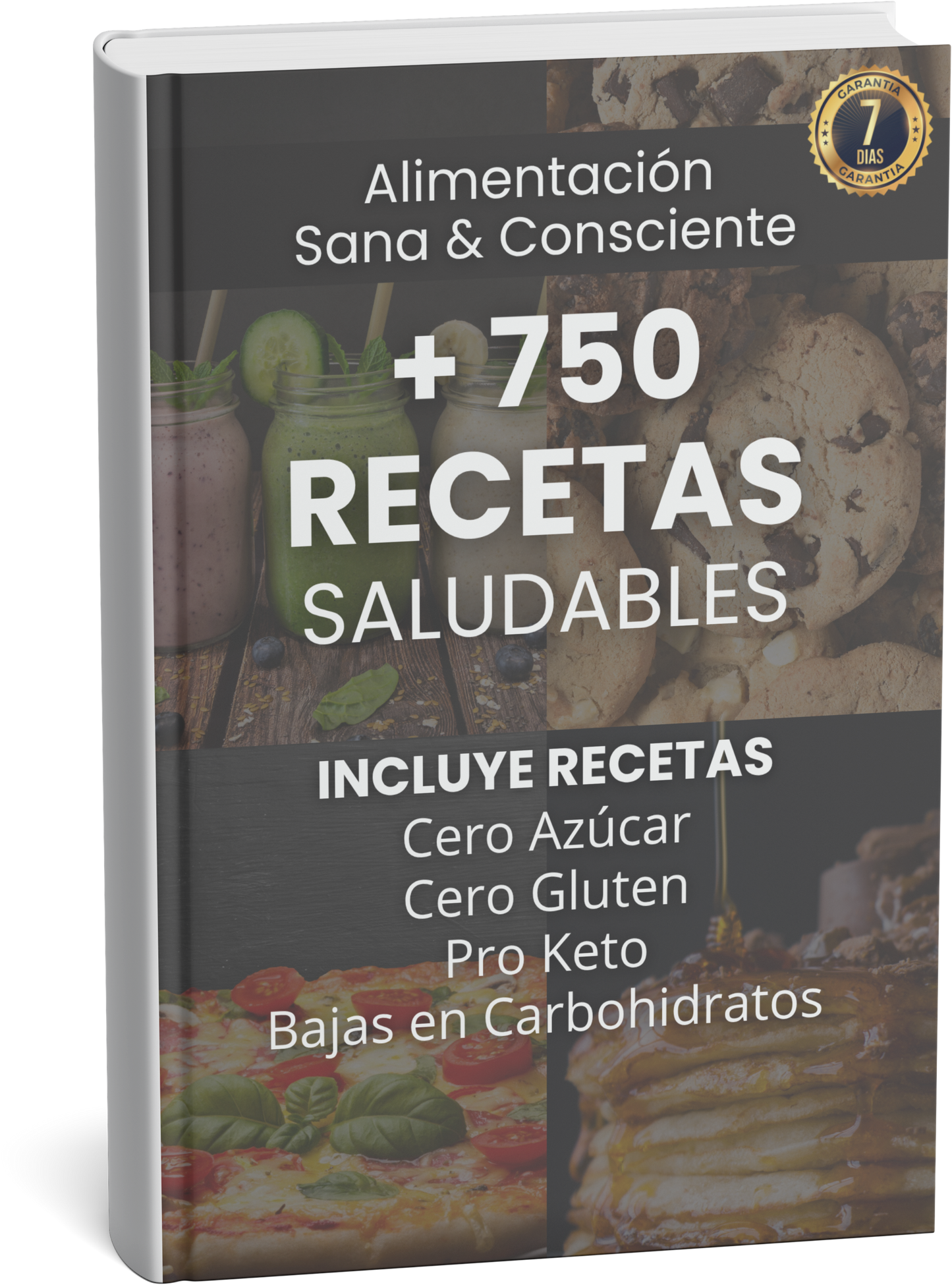 + 750 RECETAS Saludables sin Gluten, sin Azúcar + BONOS de Regalo